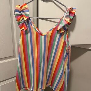 Entro Multicolor Striped Tank Top